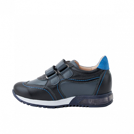 Кроссовки ортопедические Твики для мальчиков TW-435-1 черный/серый со светодиодами. Изображение 3 из 4