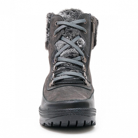 Полусапоги Dr. Spektor с шерстью женские Ш0447-В/К серый/черный. Изображение 8 из 9