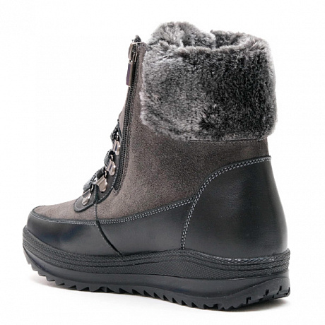 Полусапоги Dr. Spektor с шерстью женские Ш0447-В/К серый/черный. Изображение 9 из 9